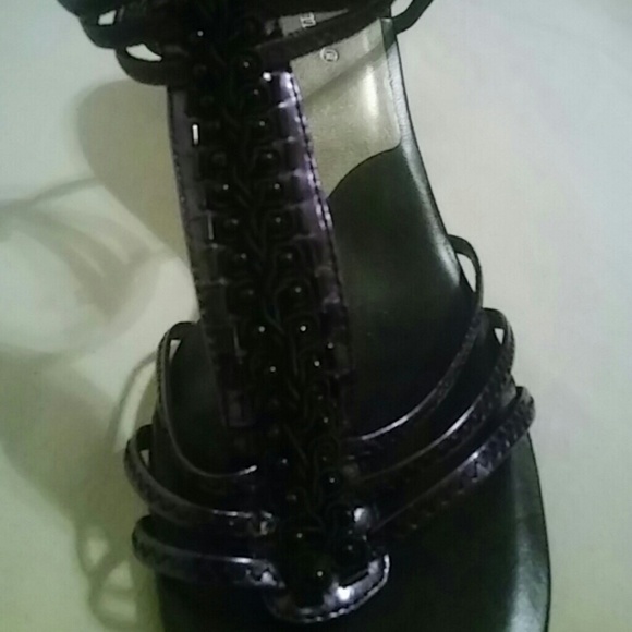 SOLD!!! Pierre Dumas Purple/ Black Slingback shoes - Picture 6 of 6